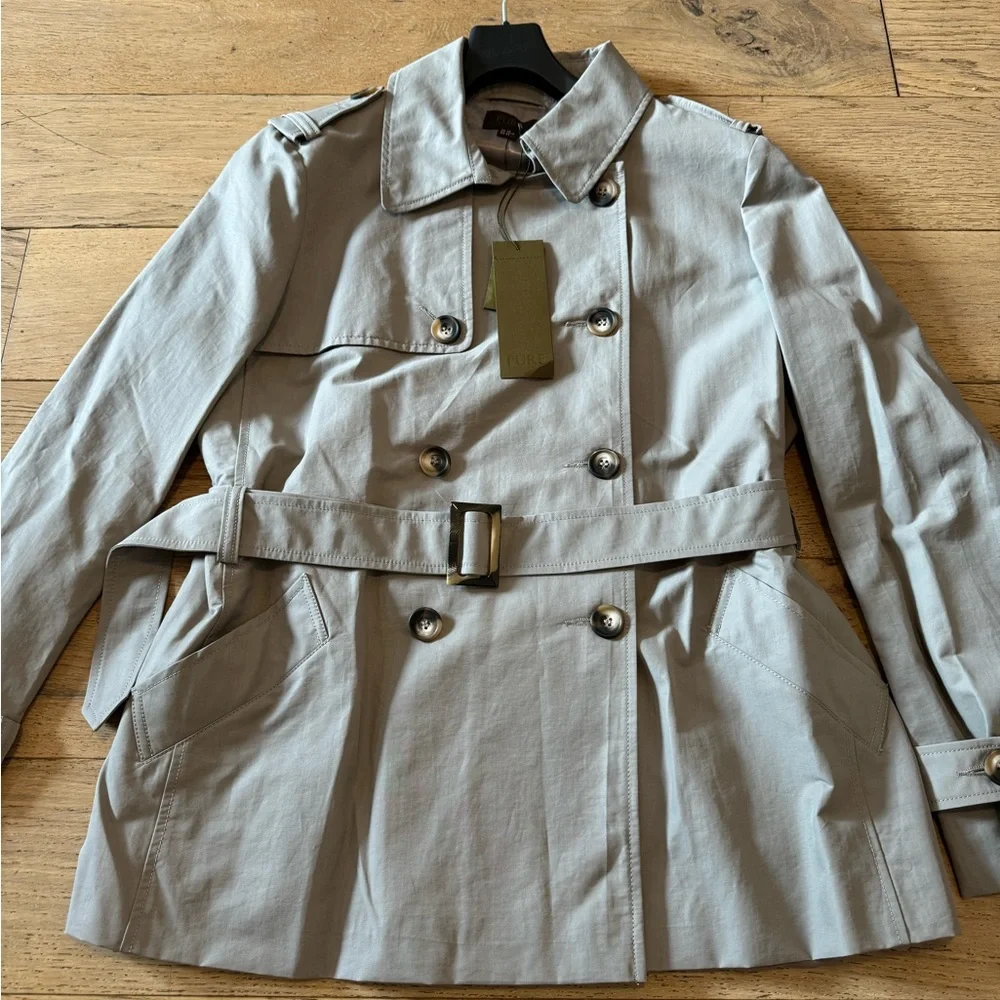 Pure Collection Beige Trench Coat Women's Sz XL NWT‎